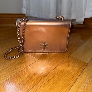 Tory Burch Metallic Bronze Crossbody Bag